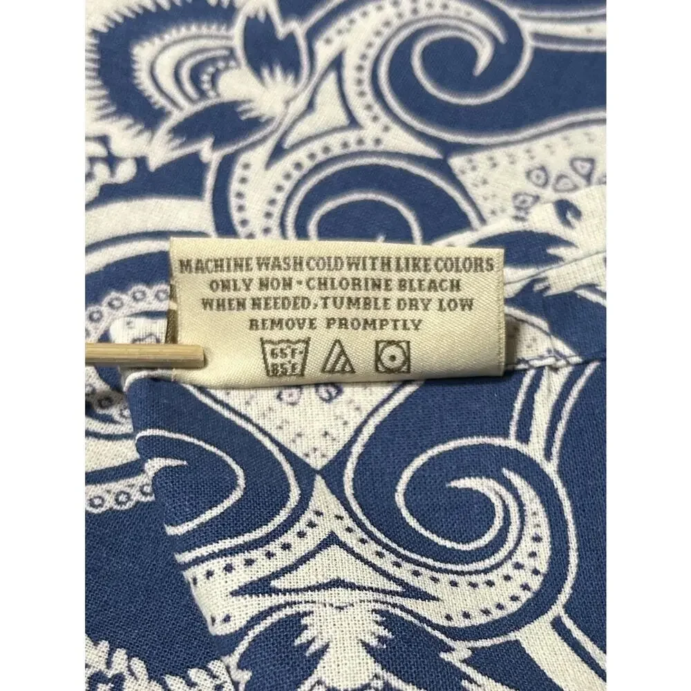 NapaStyle Oblong Tablecloth 60 x 104 Blue Medallion Michael Chiarello READ